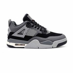 کفش و کتانی مردانه ساقدار مدل جردن NIKE AIR JORDAN 4 رنگ طوسی مشکی کد 2185
